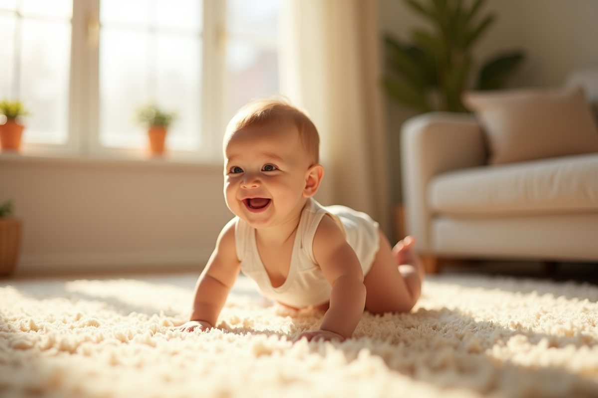 Développement de la motricité : l’étape du rampement chez le bébé