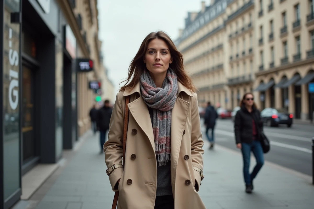 Elizabeth TranBouleau marchant dans la ville parisienne
