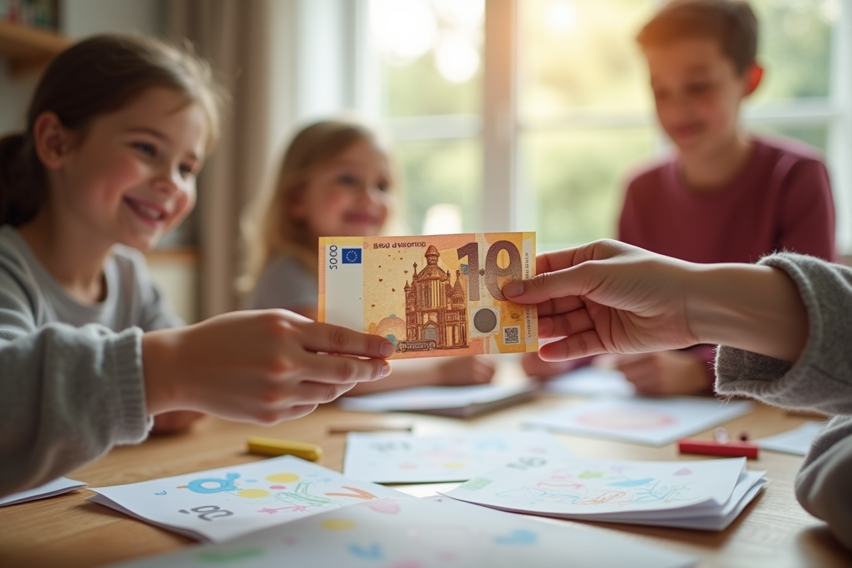 Main passant des billets d